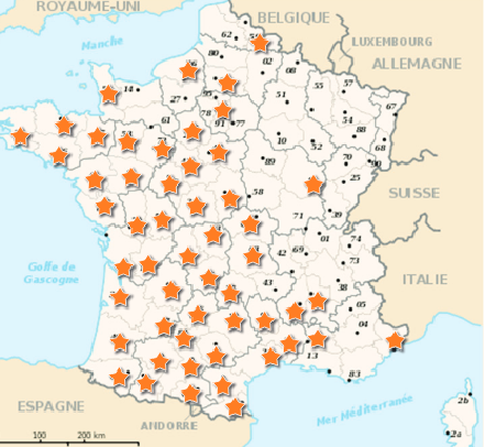 Asian Hornet findings in France, 2013. Source: OPERA Research Center; Bee Health in Europe